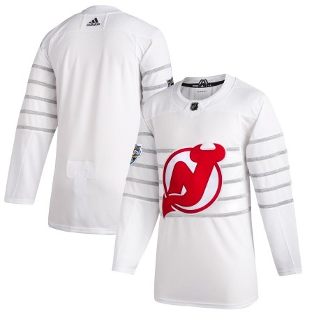 Män NHL New Jersey Devils Tröjor Blank Vit Adidas 2020 All-Star Authentic